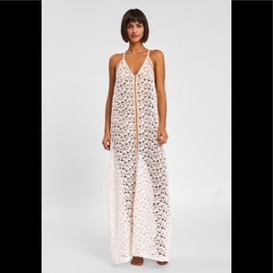 Pitusa Maxi Lace Crochet Coverup Dress